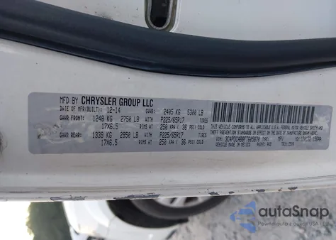 2015 Dodge Journey American Value Pkg из США, поврежденный, VIN 3C4PDCAB8FT605870